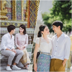 ลุคชุดไทย นุ้งซิ่น สวยหวาน ของ ใหม่ ดาวิกา ในวันเกิด เต๋อ ฉันทวิชช์ กับแคปชั่นสุดหวาน “น่ารักเท่าโลก”