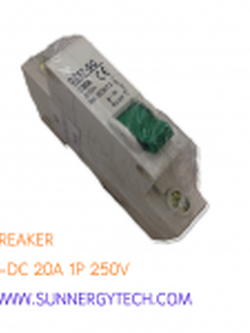 Beaker แบบ MCB_S-DC ขนาด 20A 250V 1P