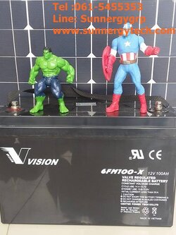 แบตเตอรี่ขนาด 100 Ah 12V(T) ชนิด Deep Cycle - AGM