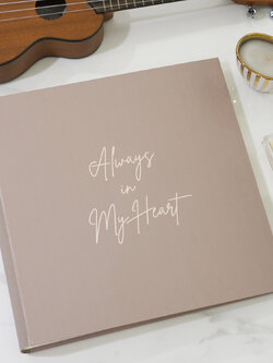 สมุดเซ็น สมุดอวยพร แบบพร้อมส่ง ขนาด 100 หน้า ลาย Taupe พร้อมข้อความ Always in my heart