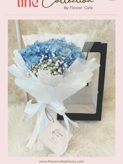 ไฮเดรนเยียสีฟ้าอบแห้ง