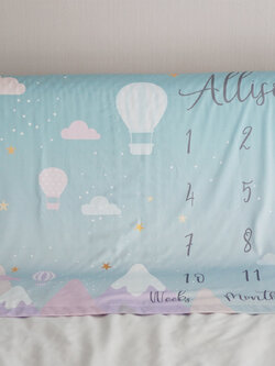 ผ้าห่ม Milestone ลาย Mountain - Blue