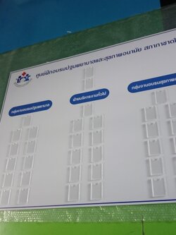 ป้ายบอร์ดอะคริลิคฝังโครงสร้างองค์กร ขนาด 100x130 cm