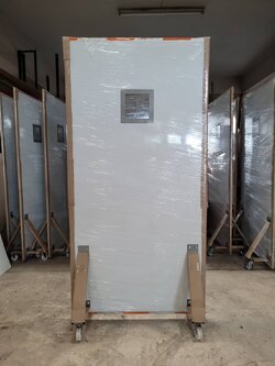 ฉากตะกั่วกันรังสีบุแผ่นตะกั่ว 1.5mm. พร้อมช่องกระจกตะกั่วกันรังสี