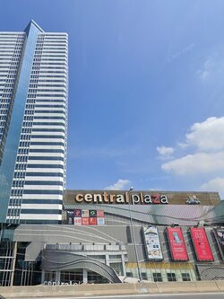 Central City Tower Bangna, office for rent next to Central Bangna Department Store, near MRT Si Iam 1.2 km.