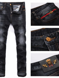 001012 ยีนส์ Ajaz James Style Gucci Italy New Summer 2019 Jeans Denim Slim feet Size 28-38