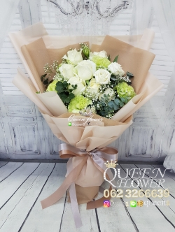 ช่อดอกไม้ขาวเขียว-นู้ด