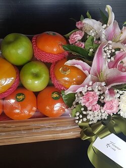 Flowers & Fruit Basket