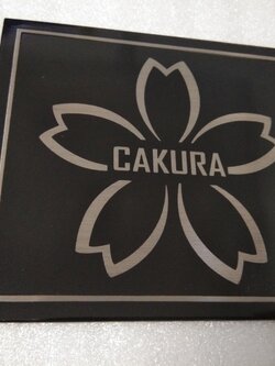ป้ายโลหะกัดกรด - โลโก้ CAKURA