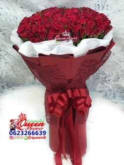 ช่อดอกกุหลาบแดง300ดอก