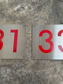 ป้ายสแตนเลสกัดกรด - ป้ายบ้านเลขที่