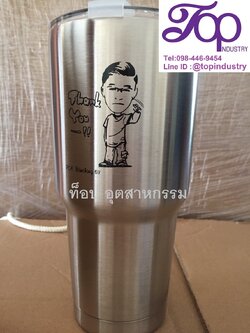 แก้วเก็บความเย็น แก้วเยติ แก้วสกรีน1สี1จุด แก้ว30ออน