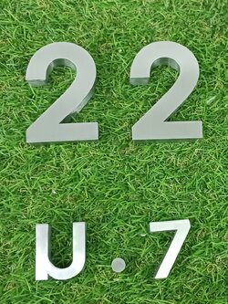 อักษรเเสตนเลสบ้านเลขที่ '' 22 ม.7 ''