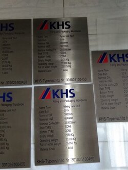 ป้ายสแตนเลส เนมเพลทกัดกรด รมดำ -ป้ายเนมเพลทติดเครื่องจักร