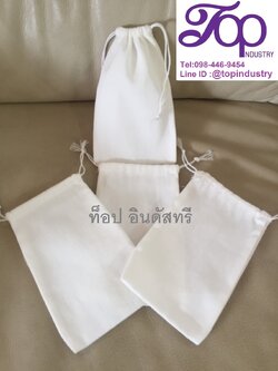 กระเป๋าผ้าดิบหูรูด กระเป๋าหูรูด ถุงผ้าดิบหูรูดขนาดเล็ก ถุงผ้าหูรูดขนาด4*6นิ้ว