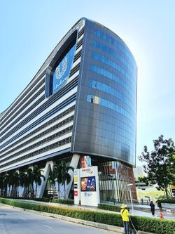 Unilever House building, office for rent near Rama 9 MRT and near Central Rama 9 department store, Bangkok, Thailand.
