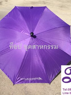 ร่มตอนเดียวขนาด24นิ้ว ร่มไม้เท้า งานนำเข้า งานสกรีน 1 สี