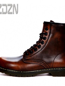 01053 รองเท้าบูท LZDZN Boots Leather Shoes high สไตล์วินเทจ [ชาย/หญิง] Size 35-44