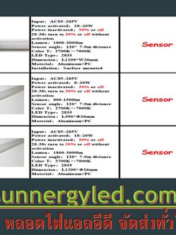 LED Sensor T8 tube STC-QF-T8S18W-IN