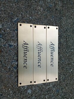 ป้ายทองเหลืองกัดกรด - Affluence #ป้ายชื่อกัดกรด