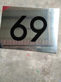 ป้ายบ้านเลขที่กัดกรด - สแตนเลสกัดกรด
