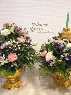 พานไหว้ครูดอกไม้สด