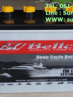 แบตเตอรี่ ชนิด Deep Cycle - Flooded Type ขนาด105 Ah 12V