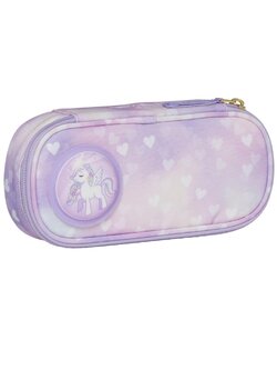 Oval pencil case, Unicorn Princess Purple