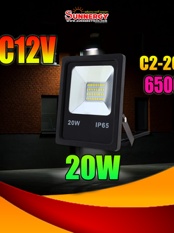 20W LED ไฟสปอร์ทไลท์ DC 12V Driver 12V แสงสีขาว 6500K
