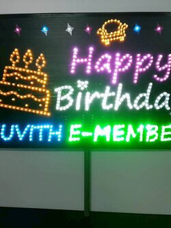 ป้ายไฟ happy birthday