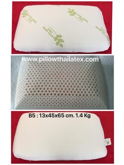 หมอนยางพาราเกรดพรีเมี่ยม รุ่นสแตนดาร์ด แถมฟรีปลอกหมอนผ้ากันไรฝุ่นอย่างดี 1 ใบทันที!!!