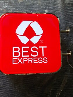 ป้ายกล่องไฟปั้มนูน 2ด้าน BEST EXPRESS