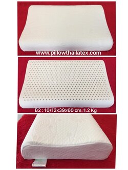 หมอนยางพาราพรีเมี่ยม เกรด A รุ่น B2+แถมฟรีปลอกหมอนเพิ่ม 1 ชิ้นทันที!!!