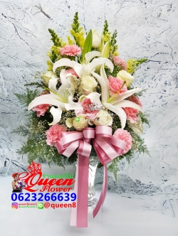 แจกันดอกไม้ร้านดอกไม้ศาลายา นครปฐม