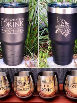 เลเซอร์มาร์คกิ้งบนเเก้วสแตนเลส หรือวัสดุโค้ง