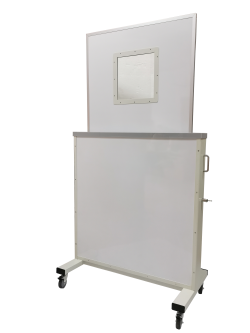 ฉากกันรังสีเคลื่อนที่แบบปรับความสูงได้