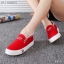 รองเท้า Slip On คาดเส้นสไตล์เกาหลี (สีดำ)