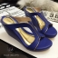 พร้อมส่ง : รองเท้าส้นเตารีด Golden Metalic Platform (สีดำ)