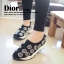 รองเท้า Dior Fusion Sneakers ลายปัด (สีดำ)
