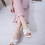 รองเท้าแตะ Style Hermes ฉลุลาย (สีดำ)