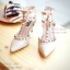 รองเท้า Valentino T-Straps หนังด้าน (สีครีมอ่อน)