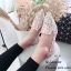 รองเท้าคัทชูต่อผ้าหลากสี (สีครีม)
