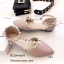รองเท้าส้นแบนสไตล์ Valentino T-Strap (สีชมพู)