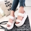 รองเท้า Platform แต่งมุก (สีขาว)