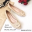 รองเท้าคัทชูส้นแบน Style Dior (สีเทา)