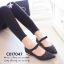 พร้อมส่ง : รองเท้าคัทชูกากเพชร (สีดำ)