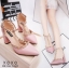 รองเท้าคัทชู Style Valentino T-Strap (สีชมพู)