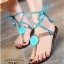 รองเท้าแตะซิลิโคนพันขา (สีดำ)