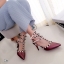 รองเท้า Style Valentino หมุดดำ (สีแดงเข้ม)