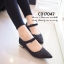 พร้อมส่ง : รองเท้าคัทชูกากเพชร (สีดำ)